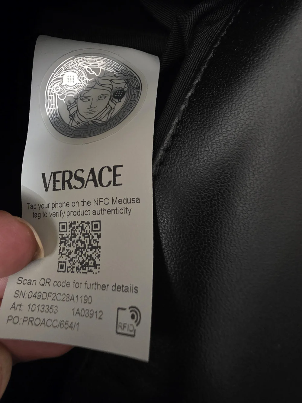 Versace Black Quilted Shoulder Bag with Gold Chain